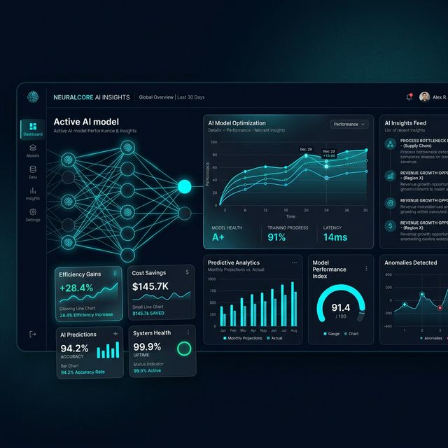AI business dashboard